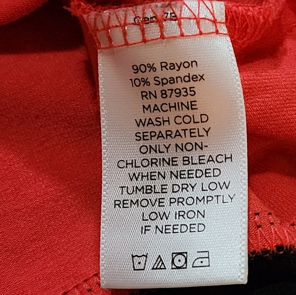 Susan Graver 1X Pink Black Colorblock Tunic Top Stretch Knit 3/4 Sleeve Blouse - Picture 6 of 6